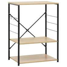 VidaXL Magnetronkast 60x39,6x79,5 cm bewerkt hout zwart en eikenkleur