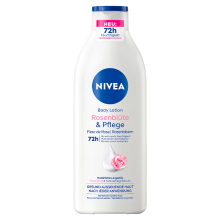 NIVEA rozenbloesem bodylotion   voor normale tot droge huid   biologische arganolie, rozenbloesem en voedend serum   72 u hydraterende lotion 400 ml
