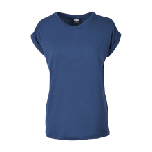 Urban Classics Dames T shirt met verlengde schouders donkerblauw L