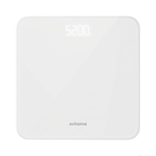 Ochama digitale weegschaal   slimme weegschaal voor lichaamsgewicht, hoge precisie, gehard glas, contrastrijk LED display, 2* AAA batterijen inbegrepen   voor huishouden, badkamer   260*260*24 mm, bereik 5 180 kg