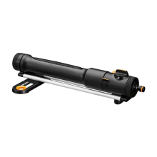 Fiskars Comfort zwenksproeier S M, incl. Verwijderbaar filter en reinigingsmondstuk, voor 150 300 m², zwart/oranje, 1070834