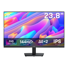 Ktc 24 inch gaming monitor 144 Hz 1080P FHD, IPS computermonitor met 1500:1 contrast, 116% sRGB, Adaptive Sync, HDMI DP eye care kantbaar desktopdisplay voor pc gamer & kantoorwerk, H24B9S