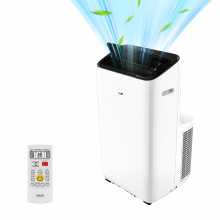 AUX Inverter 3 in 1 12000 BTU mobiele airconditioner, tot 30% energiebesparing, afstandsbediening, stil voor slaapkamer, 4 standen, R290 koelmiddel, energieklasse A