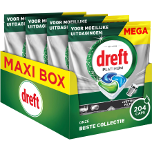 Dreft Platinum Bries Vaatwastabletten   4 x 51 stuks