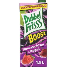 DubbelFrisss Boost Bosvrucht Appelsap   1.5 L