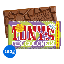 Tony's Chocolonely Melk Pecan Karamel Chocoladereep   180 g