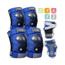 Projecta 10530587 OutdoorMaster kinder elleboog  en kniebeschermers blauw M