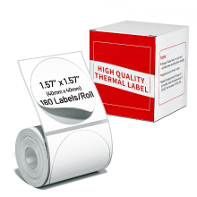 Phomemo 1,96 inch x 1,96 inch (50 x 50 mm) ronde labels voor M110, M220, PM241BT   wit   1 rol