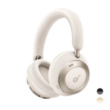 Soundcore by Anker Space One Pro draadloze hoofdtelefoon, adaptieve actieve ruisonderdrukking, 6 microfoons, opvouwbaar en comfortabel, 60 u batterijduur, verliesvrije weergave, snelladen, hi res draadloze audio LDAC