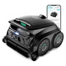 WYBOT B1 Robot Zwembadreiniger [IFA 2026 Uitgelicht Model], Vloer  en Wandreiniging, 120 min Looptijd Draadloze Zwembadstofzuiger voor Inbouw  & Opzetzwembaden, Slimme Navigatie, Zelfparkerend, Zwart Groen (2026 Nieuw)