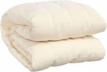 VidaXL Zware Deken   200 x 200 cm, Licht Crème, 9 kg