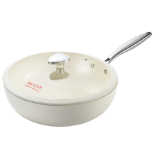 Maxcook kleine witte serie keramische antiaanbakkoekenpan van gegoten aluminium met samengestelde bodem, antiaanbakpan MCC7504   32 cm   wit