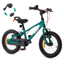 RoyalBaby+Kids fiets+ Aluminium EZ Freestyle+ 14 inch groen, Netto gewicht 7.4 Kg