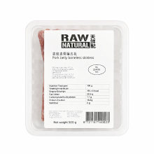 Raw Naturals Raw Natural Varkensbuik Zonder Bot Zonder Huid   500 g