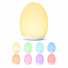 VAVA baby nachtlampje, oplaadbaar nachtlampje voor de babykamer met aanraakbediening, dimbaar warm licht, 8 kleuren, 1 uurs timer, tot 100 uur, draagbare bedlamp voor nachtelijke voeding van kinderen