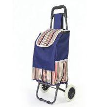 Tahang 2 in 1 opvouwbare boodschappentrolley met robuust stalen frame, 30 L waterdichte Oxford tas & 25 kg draagkrachtige steekwagen, lichtgewicht boodschappenkar op stille EVA wielen met achterzak met rits voor markt & reizen