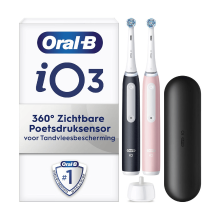 Oral B ORAL B IO3 DUO Elektrische Tandborstel ZWART/ROZE 2 stuks