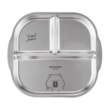 Maxcook 304 Rvs Vierkante 3 Vakken Schotel   Capivara