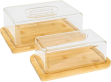 5Five Bamboe Kaasdoos en Boterdish Set   19 x 12,5 cm & 24 x 18,5 cm