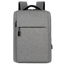 Laptoptas, 15,6 inch zakelijke rugzak met USB oplaadpoort, waterafstotende lichte slanke dagtas voor heren dames kantoor werk woon werkverkeer reizen