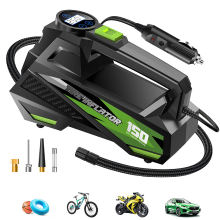 CARSUN draagbare bedraad bandencompressor – mini luchtcompressor met lange stroomkabel voor auto’s, motorfietsen en fietsen
