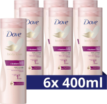Dove bodylotion verzorging & stralende glans 400 ml x6