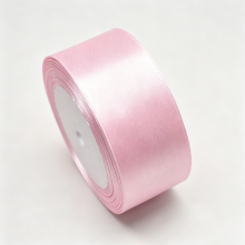 2 Stuks satijngeschenkriem, 22 m, 40 mm breed, lichtroze, voor bruiloft, knutselen en cadeauverpakking, bruiloftsdecoratie en bloemstukken, stijl E