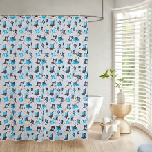 MEROPE PEVA bedrukte douchegordijn 180x180cm koraal 1 pack
