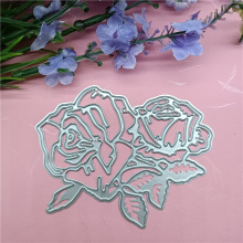 WhereHike metalen snijmallen met rozenbloemen, rozenbloemenmallen en reliëfdruksjablonen voor doe het zelf knutselkaarten, snijmallen voor doe het zelf reliëfdruk, kaarten maken, fotodecoratie, decoratieve papiermallen en plakboekdecoratie
