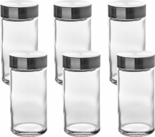 5Five Glazen Specerijenpotten Set   6 stuks, Transparant