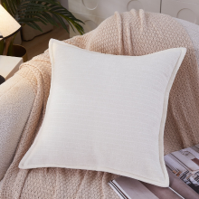 MEROPE, Polyester klassieke meerkleurige kussenhoezen, 50 x 50 cm, wit, 1 stuk
