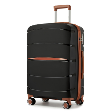 Kono 24 inch PP harde schaal medium koffer met TSA slot en stille zwenkwielen, lichtgewicht krasbestendig bagage voor zakenreizen