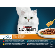 Gourmet Perle sauce delight rundvlees, kip, tonijn en zalm voordeelpakket