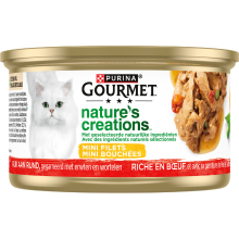 Gourmet Natuurlijke creatie rijk aan rund kattenvoer 85 g