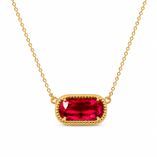 VoxorAI ketting, hypoallergene ketting met natuurstenen, zirkonia ketting, sleutelbeenketting met kristallen hanger, geschikt voor alle seizoenen, rood