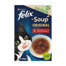 Felix Soup Farm nat kattenvoer 6 x 48 g
