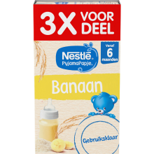 Nestle Nestlé   Pyjamapapje banaan 6 m+ 3 pack aanbieding