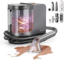 UWANT B400 Multi Spotreiniger   Grijs, 600 W, 18000 Pa Sterke Zuigkracht, 30 s Stoomsterilisatie, Verwijdering van Mijt & Bacteriën, Voor Bed/Bank/Tapijt/Auto