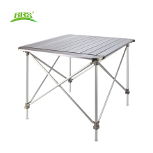 BRS Z31 meerpersoons campingtafel, draagbare opvouwbare aluminium tafel met verstelbare hoogte, 69 cm × 69 cm (27,17 inch × 27,17 inch)