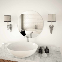 VidaXL Wandspiegel   Rond, 50 cm, Zilver