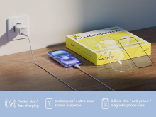 Baseus 3 in 1 accessoire cadeaubox voor iPhone 17 (2025 model): telefoonhoesje + screenprotector, inclusief 1x 45 W USB C oplader, EU stekkerstandaard