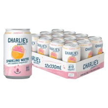 Charlie's Organics Charlie's Sparkling Water Grapefruit   12 x 330 ml