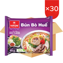 VIFON instant rijstvermicelli met rundvlees in Hué stijl 30 x 65 g