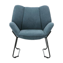 CHAIRUS gestoffeerde fauteuil voor de woonkamer, enkelzits accentstoel met metalen poten