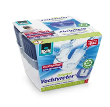 Bison Vochtvreter® Original, luchtontvochtiger, bestrijdt vocht en schimmel in woonruimtes, uniek luchtcirculatiesysteem, 450 g, wit, ook geschikt voor caravans en campers