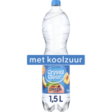 Crystal Clear Sprankelend Perzik Smaak Water   1.5 L