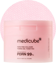 Medicube zalm DNA PDRN roze collageen jelly pads 70 pads