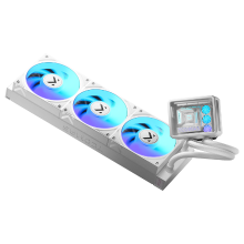 TCOMAS CUBE 360 Wit AIO CPU koeler – Micro landschap groot pompkop ontwerp, verdikte radiator, ARGB ventilatoren, ondersteunt Intel LGA 1851/1700 & AMD AM5/AM4