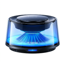 TORRAS Slimme auto luchtverfrisser diffuser, De eerste auto luchtverfrisser met app bediening, Opladen via zonne energie & USB C, Automatisch aan/uit, Kersenbloesem & witte muskus, Werkt tot 200 dagen, CF20 Pro geurverstuiver