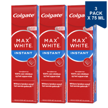 Colgate Tandpasta   Max White Instant 75 ml (3 Pack)